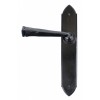 Gothic Sprung Lever Latch Handle Set - Black Powder Coated