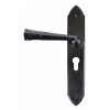 Gothic Sprung Euro Lever Lock 47 Centre - Black Powder Coated