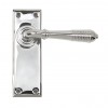 Reeded Lever Latch Set - Polished Chrome 