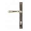 Reeded Slimline Lever Espag. Lock Set - Polished Nickel