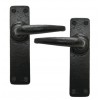 Smooth Lever Latch Set - Black 