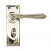 Reeded Lever Bathroom Set - Polished Nickel