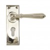 Reeded Lever Euro Set - Polished Nickel