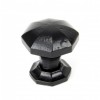 Small Octagonal Cabinet Knob - Black 