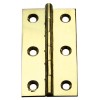 2.5" Solid Drawn Butt Hinges (pair) - Polished Brass 