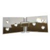 Counter Flap Hinge 102mm x 40mm x 2mm (pair) - Polished Chrome