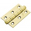 3" Fire Rated Double Ball Bearing Butt Hinge (pair) - PVD Brass