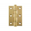 3" Double Ball Bearing Brass Butt Hinge (pair) - Polished Bras