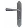 Gothic Lever Bathroom Handle Set - Pewter