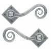 Monkeytail on Diamond Rosette - Pewter 