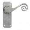 Monkeytail Lever Latch Set - Pewter 