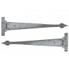 Pewter 18'' Arrow Head T Hinge (pair)