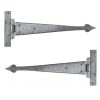 Pewter 12'' Arrow Head T Hinge (pair)