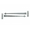 35'' Hook & Band Hinge - Cranked (pair) - Pewter