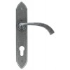 Gothic Curved Euro Espag Handles (92mm Centres) - Pewter 