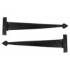 Handmade 22" Arrow Head Tee Hinge (pair) - Black