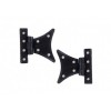 Handmade Half Butterfly Hinge 2" (pair) - Black