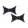 Large Handmade 5'' Butterfly Hinge (pair) - Black 