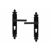 Handmade Tudor Unsprung Euro Lever Lock Handle Set - Black