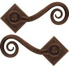 Monkeytail on Diamond Rosette - Bronze 