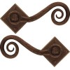 Monkeytail on Diamond Rosette - Bronze 