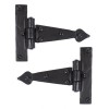 Handmade 4'' Arrow Head Tee Hinges (pair) - Black