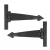 Handmade 6" Arrow Head Tee Hinge (pair) - Black
