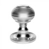 Queen Anne Mortice Knob Set - Satin Chrome