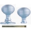 Queen Anne Rim Knob Sets - Polished Chrome