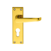 Heavy Duty Victorian Euro Lever Lock Handle - PB