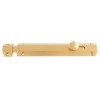 8" Surface Bolt with 3 Keeps - Satin Brass