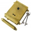 Brass Rim Lock with Solid Brass Cover + Keep