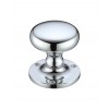 Victorian Mortice Knob Set 58mm - Polished Chrome