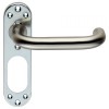 Return to Lever on Backplate Only - Satin Stainless Steel