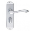 Zinc Oval Lever Bathroom Set - Satin Chrome