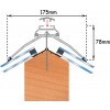 Exitex Aluminium Cresfinex M2 175mm Ridge 3m - Mill