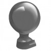 Exitex Aluminium MK2/MK4 Slide in  Ball Finial 125mm - Grey (Ral 9023)