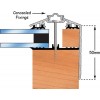 Exitex - Capex 50 with Gasket (Rag 45) Gable End Profile 3m - Aluminium