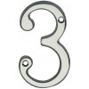 Carlisle Numeral 3 - Polished Chrome 