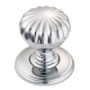 Delamain Flowered Cupboard Knob - Polished Chrome