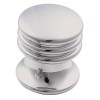 Ringed Cupboard Knob - Polished Chrome