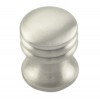 Ringed Cupboard Knob - Satin Nickel