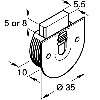 Guide Bolt W Catch Plastic Whi