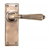 Hinton Lever Latch Set - Polished Bronze 