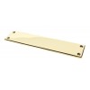 Small Art Deco Fingerplate - Aged Brass