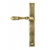 Reeded Slimline Lever Latch Set - Aged Brass