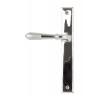 Reeded Slimline Lever Latch Set - Polished Chrome