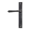 Reeded Slimline Lever Latch Set - Aged Bronze