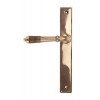 Reeded Slimline Lever Latch - Polished Bronze 