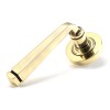 Avon Round Lever on Rose Set (Plain) - Aged Brass 